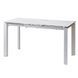 CentrMebel | Bright White Marble Стіл обідній керамічний 102-142 см (сірий) 6