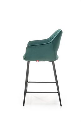 CentrMebel | Напівбарний стілець Барний стілець H107 (темно -зелений/чорний) 3