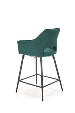 CentrMebel | Напівбарний стілець Барний стілець H107 (темно -зелений/чорний) 4