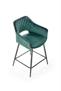 CentrMebel | Напівбарний стілець Барний стілець H107 (темно -зелений/чорний) 2