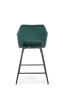 CentrMebel | Напівбарний стілець Барний стілець H107 (темно -зелений/чорний) 5
