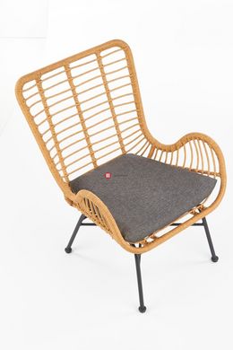 CentrMebel | Кресло IKARO (натуральный/серый) 6