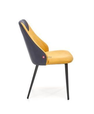 CentrMebel | Стілець обідній кухоний K470 (гірчичний/темно-серій) 2