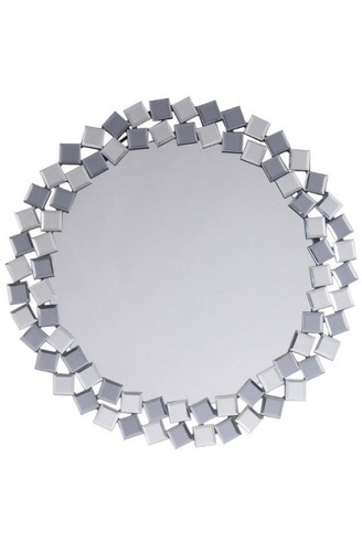 CentrMebel | Настінне дзеркало Laguna S1825 Silver/Grey (срібний; чорний) 1