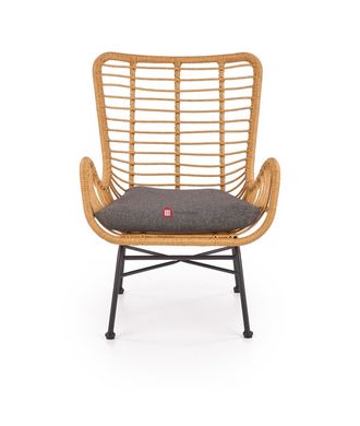CentrMebel | Кресло IKARO (натуральный/серый) 2