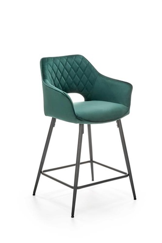 CentrMebel | Напівбарний стілець Барний стілець H107 (темно -зелений/чорний) 1