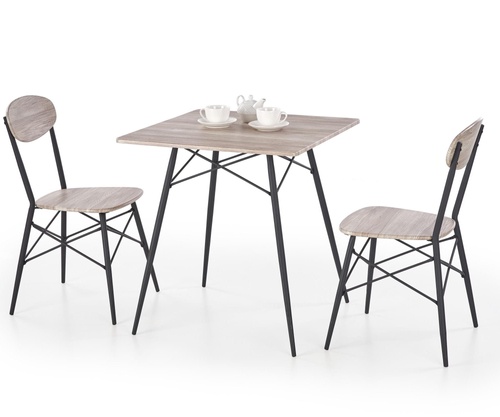 CentrMebel | Комплект столовой мебели KABIR стол / 2 стула (дуб сан ремо) 1