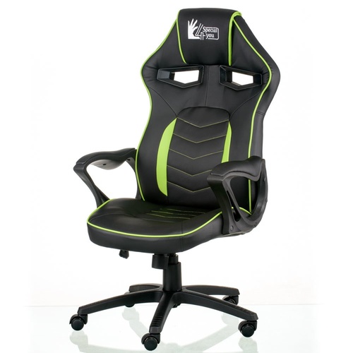 CentrMebel | Кресло геймерское Nitro black/green Teсhnostyle Черно-зеленое 1