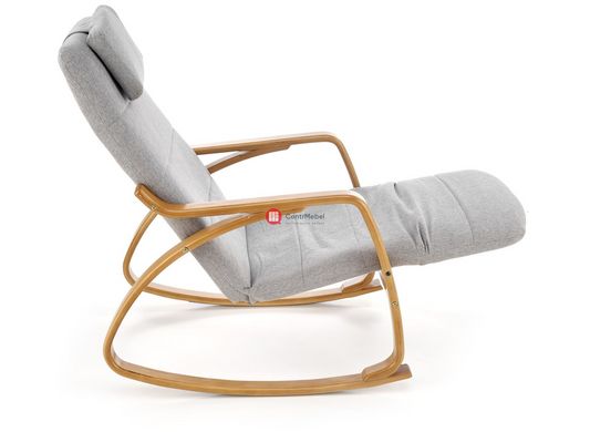CentrMebel | Кресло-качалка PRIME (серый) 3