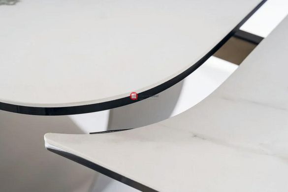CentrMebel | Стол обеденный раскладной керамический INFINITY CERAMIC 160(240)х95 белый мрамор 6