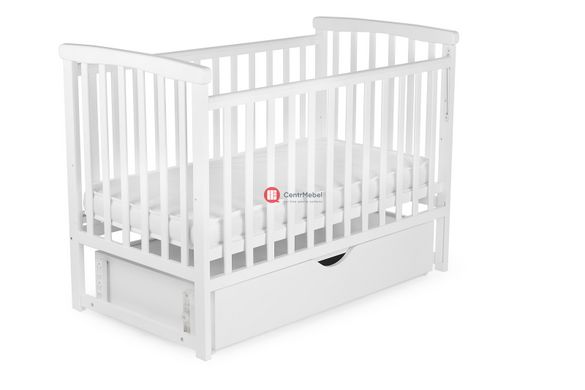 CentrMebel | Кровать детская MRIYA с ящиком DeSon 60x120 (белый) 1