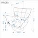 CentrMebel | Крісло для відпочинку обертове HAGEN (бежевий) 12