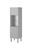 CentrMebel | Витрина 1дв W-1 с рифленным фасадом ASENSIO (светло-серый) 1