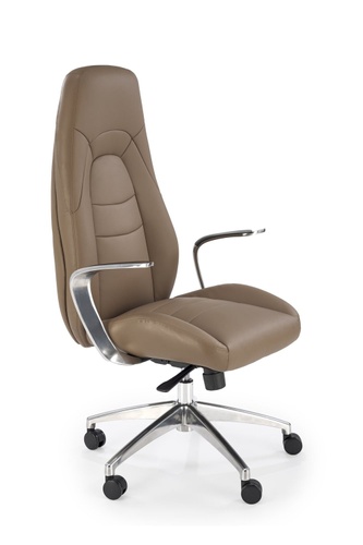 CentrMebel | Офісне крісло для персоналу в екошкірі DARWIN (каппучіно) 1