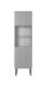CentrMebel | Витрина 1дв W-1 с рифленным фасадом ASENSIO (светло-серый) 8