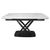 CentrMebel | Стіл обідній прямокутний розкладний керамічний Infinity Staturario Black 140(200)х90 (білий мармур) 1
