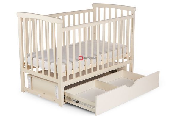 CentrMebel | Кровать детская MRIYA с ящиком DeSon 60x120 (ваниль) 3