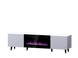 CentrMebel | Тумба РТВ с камином 180 EF PAFOS (білий мат/білий мат) 4