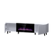 CentrMebel | Тумба РТВ с камином 180 EF PAFOS (білий мат/білий мат) 4