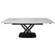 CentrMebel | Стол обеденный прямоугольный раскладной керамический Infinity Staturario Black 140(200)х90 (белый мрамор) 2
