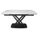 CentrMebel | Стол обеденный прямоугольный раскладной керамический Infinity Staturario Black 140(200)х90 (белый мрамор) 2