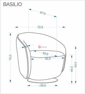 CentrMebel | Кресло для отдыха поворотное BASILIO (коричневый) 13