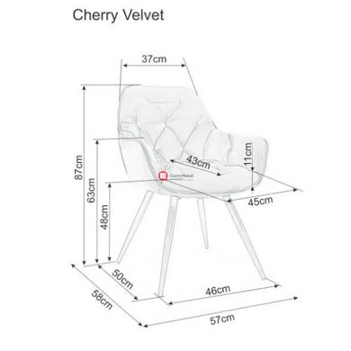 CentrMebel | Стул обеденный в ткани CHERRY MONOLITH (серый) 2