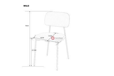 CentrMebel | Стул обеденный велюровый MILO (серый) 6