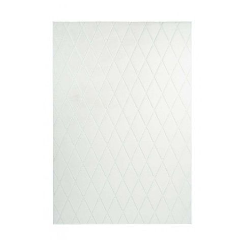 CentrMebel | Килим Vivica 225 romb White 80х150 (білий) 1