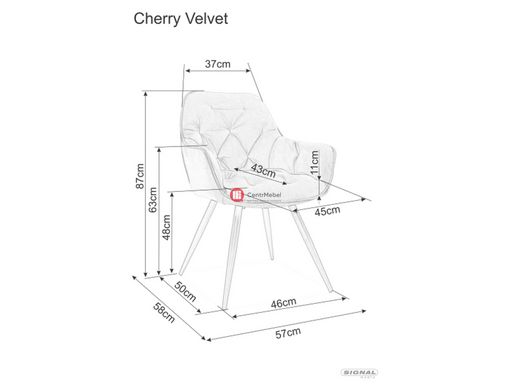 CentrMebel | Стілець обідній в тканині Cherry Bjorn (карі) 3