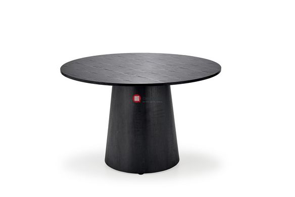 CentrMebel | Стол обеденный круглый МДФ Ø 120 GINTER (черный) 6