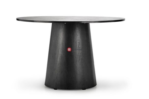 CentrMebel | Стол обеденный круглый МДФ Ø 120 GINTER (черный) 5
