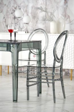 CentrMebel | Стіл обідній скло 120х80 GOMEZ (димчастий) 4