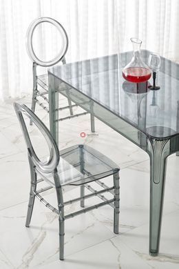 CentrMebel | Стіл обідній скло 120х80 GOMEZ (димчастий) 5