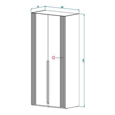 CentrMebel | Шафа дводверна гардеробна MELODY 220 кашемір 4