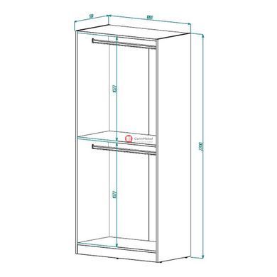 CentrMebel | Шафа дводверна гардеробна MELODY 220 кашемір 5