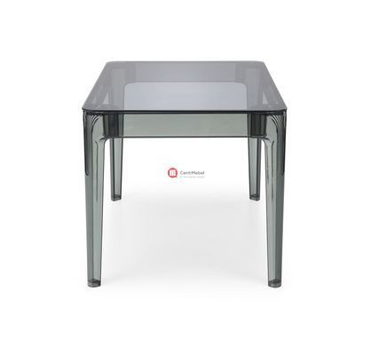 CentrMebel | Стіл обідній скло 120х80 GOMEZ (димчастий) 6