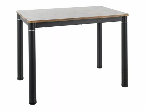 CentrMebel | Стол обеденный прямоугольный нераскладной из МДФ и натурального шпона Damar 100х60 (старый орех) 1