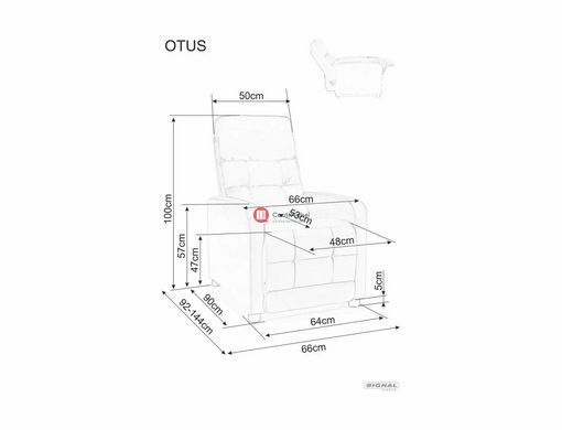 CentrMebel | Крісло реклайнер OTUS (темно-бежевий) 4