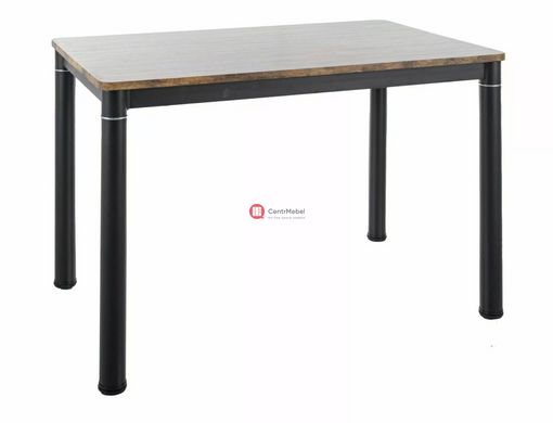 CentrMebel | Стол обеденный прямоугольный нераскладной из МДФ и натурального шпона Damar 100х60 (старый орех) 2