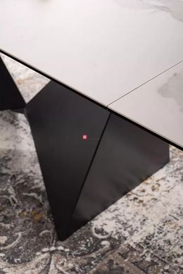 CentrMebel | Стол обеденный прямоугольный раскладной керамический PETERSON CERAMIC 160 (240)х90 (белый мрамор) 5