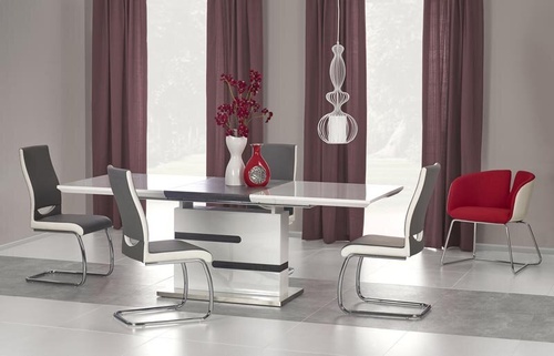 CentrMebel | Стол обеденный MONACO (бело / серый) 1
