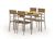 CentrMebel | Комплект їдальнею меблів NATANIEL (стіл + 4 стільця) (горіх) 1
