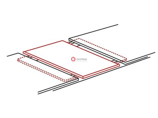 CentrMebel | Стіл обідній розкладний ЛДСП MATTEO 118158х74 дуб артізан 4