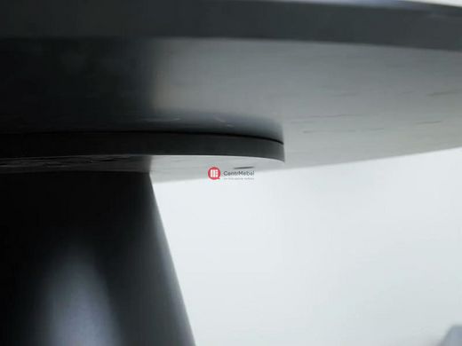 CentrMebel | Стол обеденный нераскладной ЛМДФ ANGEL Ø 120 серый мрамор 2