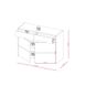 CentrMebel | Комод двухдверный с двумя ящиками в гостинную GOBI 2D2S (белый/дуб артизан) 2