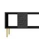 CentrMebel | Стол журнальный LAW-1 с рифленным фасадом BULLET (черный/золото) 7