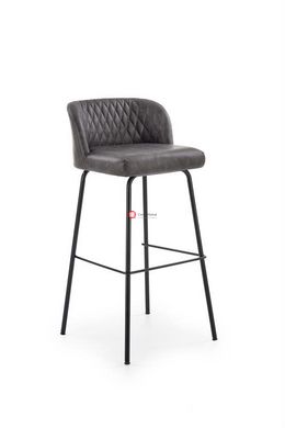 CentrMebel | Барний стілець H-92 (темно-сірий / чорний) 1