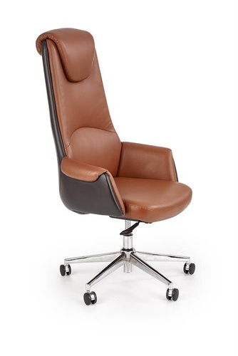 CentrMebel | Кресло офисное руководителя CALVANO (светло-коричневый/темно-коричневый) 1