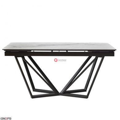 CentrMebel | Harbor Volakas White стіл розкладний кераміка 160-240 см (сірий, графіт) 4